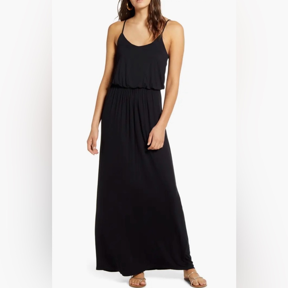 LUSH || Scoop Neck Knit Maxi Dress in Black - SZ XS 🖤NWT🖤